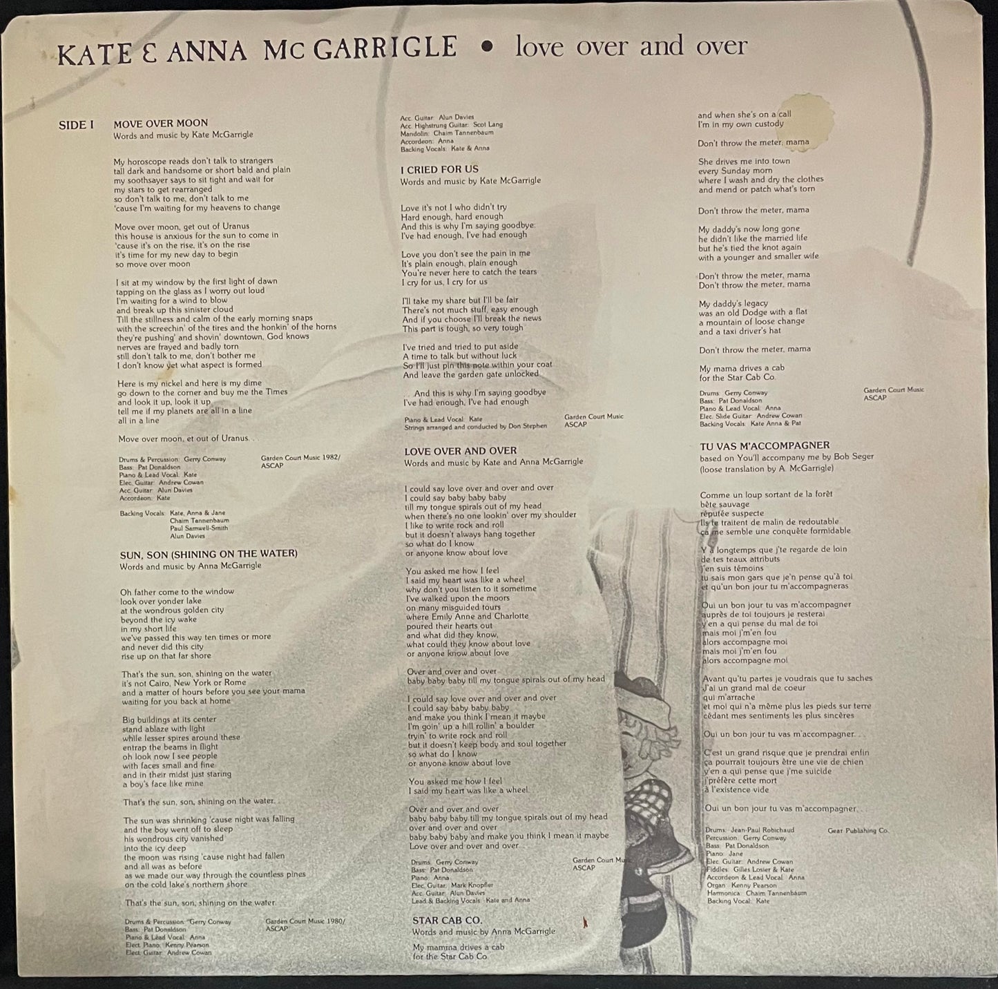 Kate & Anna Mc Garrigle – Love Over And Over - USED Vinyl LP