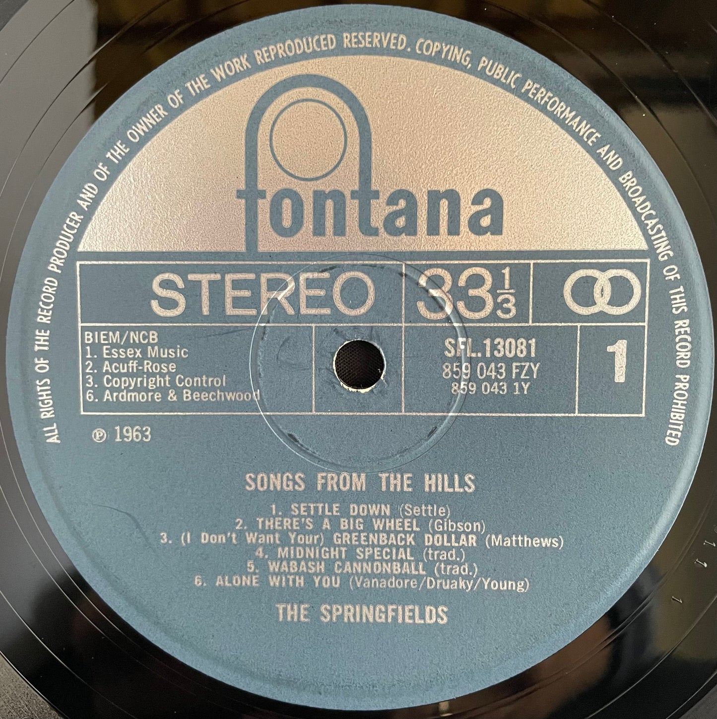 The Springfields – Songs From The Hills - USED Vinyl LP