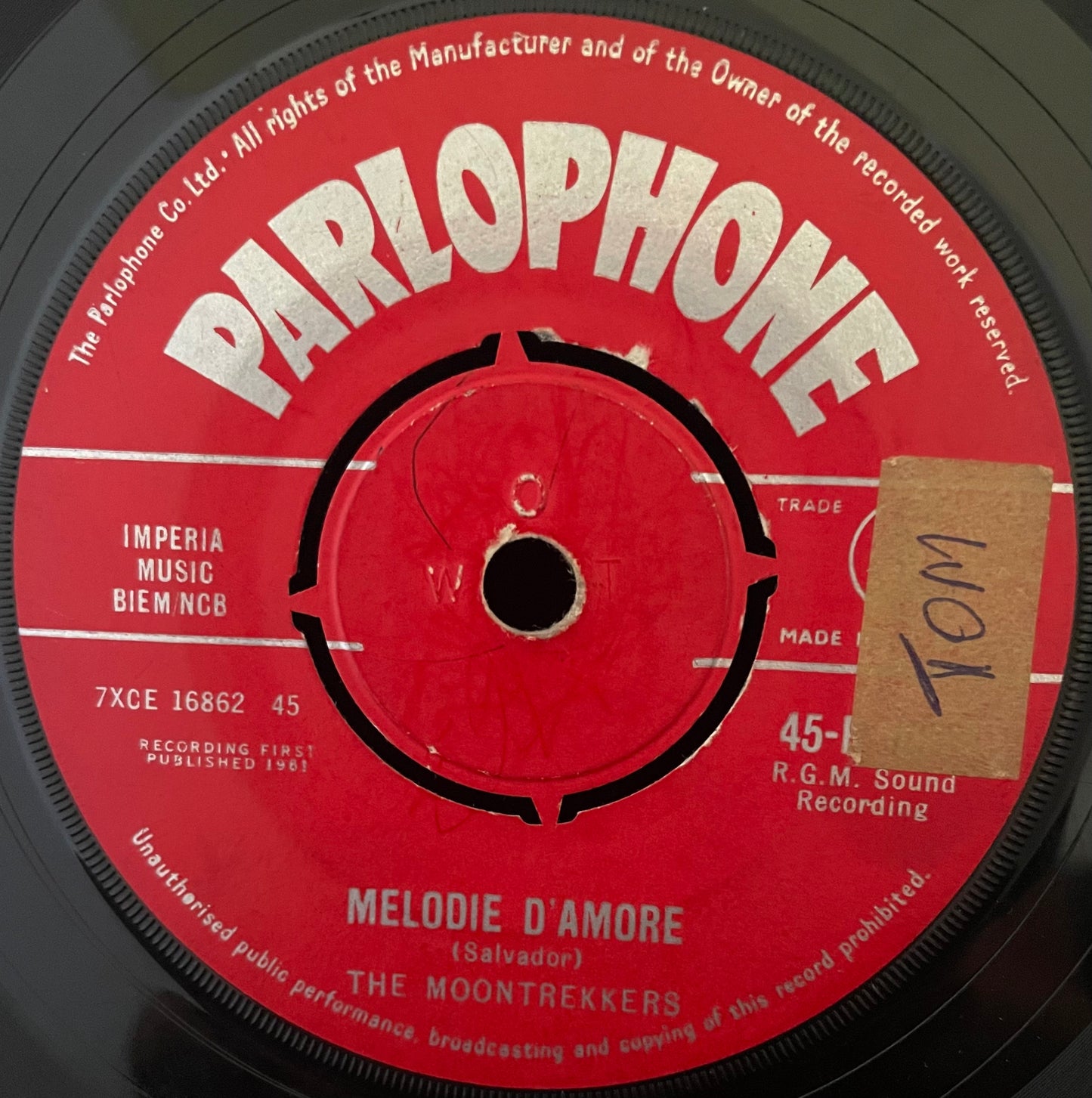 The Moontrekkers – Night Of The Vampire - USED Vinyl 7" Single