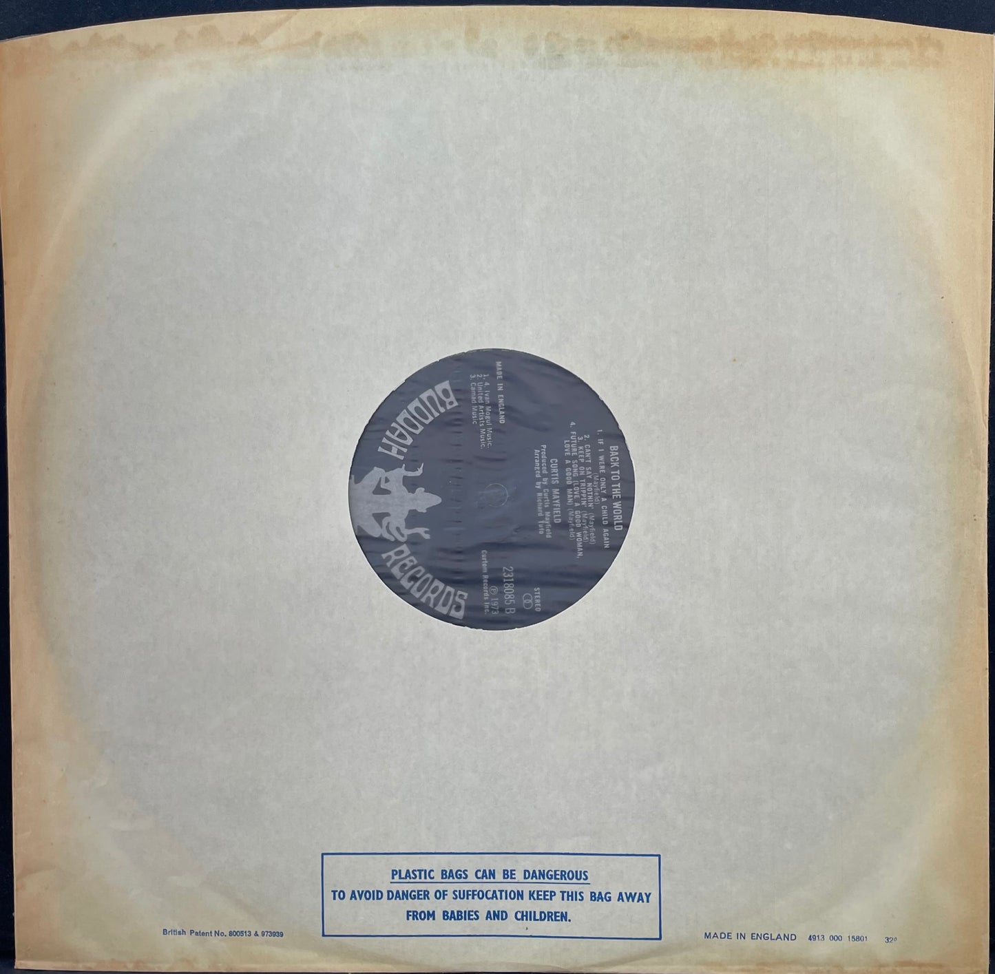 Curtis Mayfield – Back To The World - USED Vinyl LP