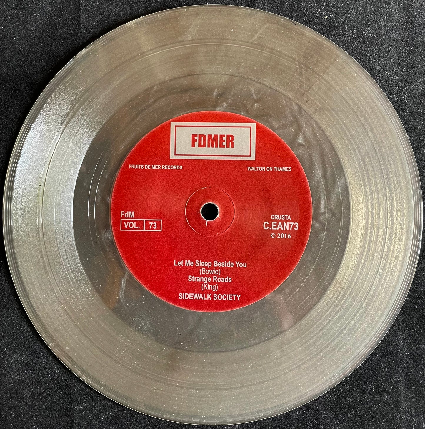 Sidewalk Society – Can't Help Thinking About Me - USED Vinyl 7" EP SMOKE Vinyl