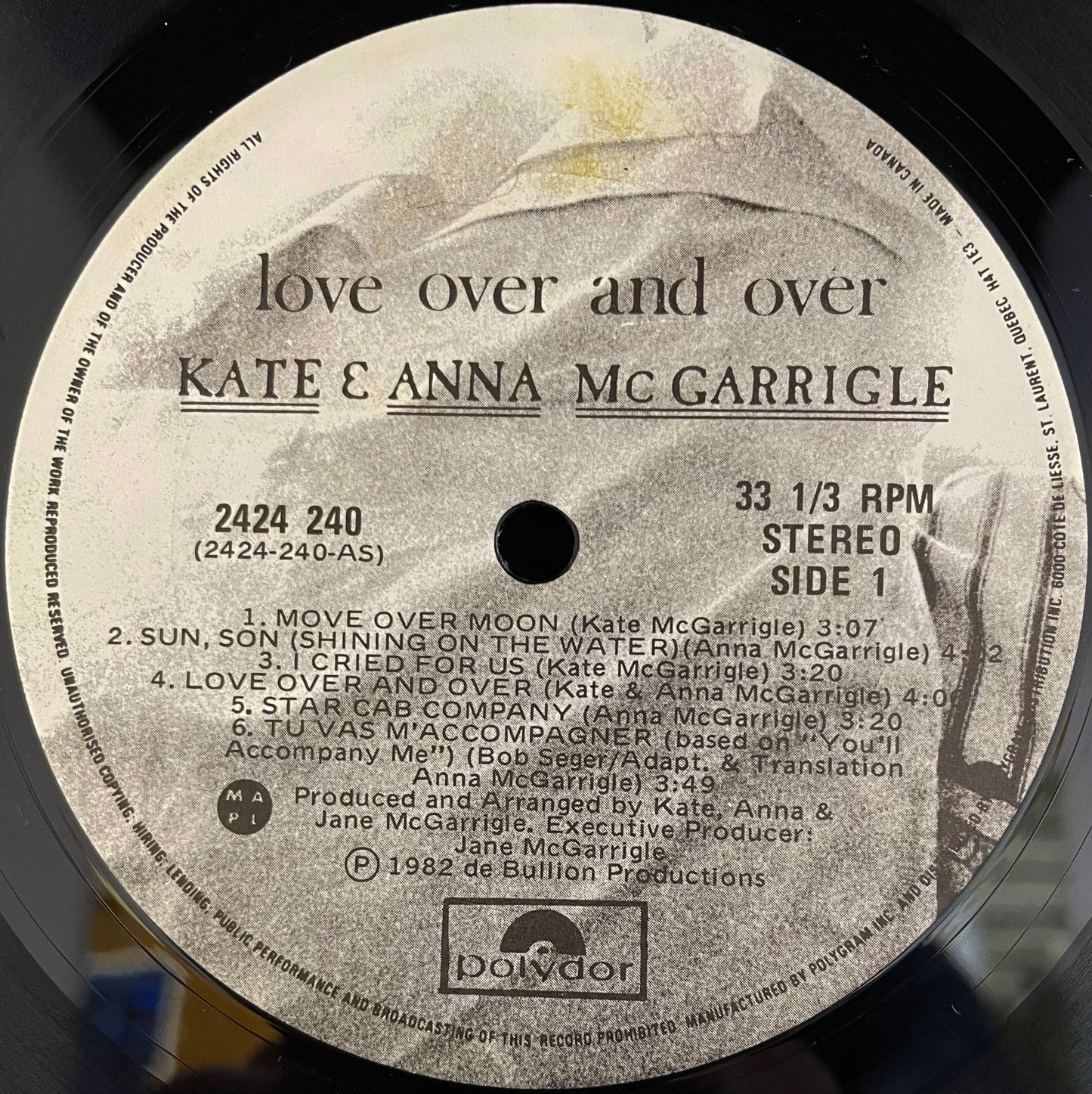 Kate & Anna Mc Garrigle – Love Over And Over - USED Vinyl LP