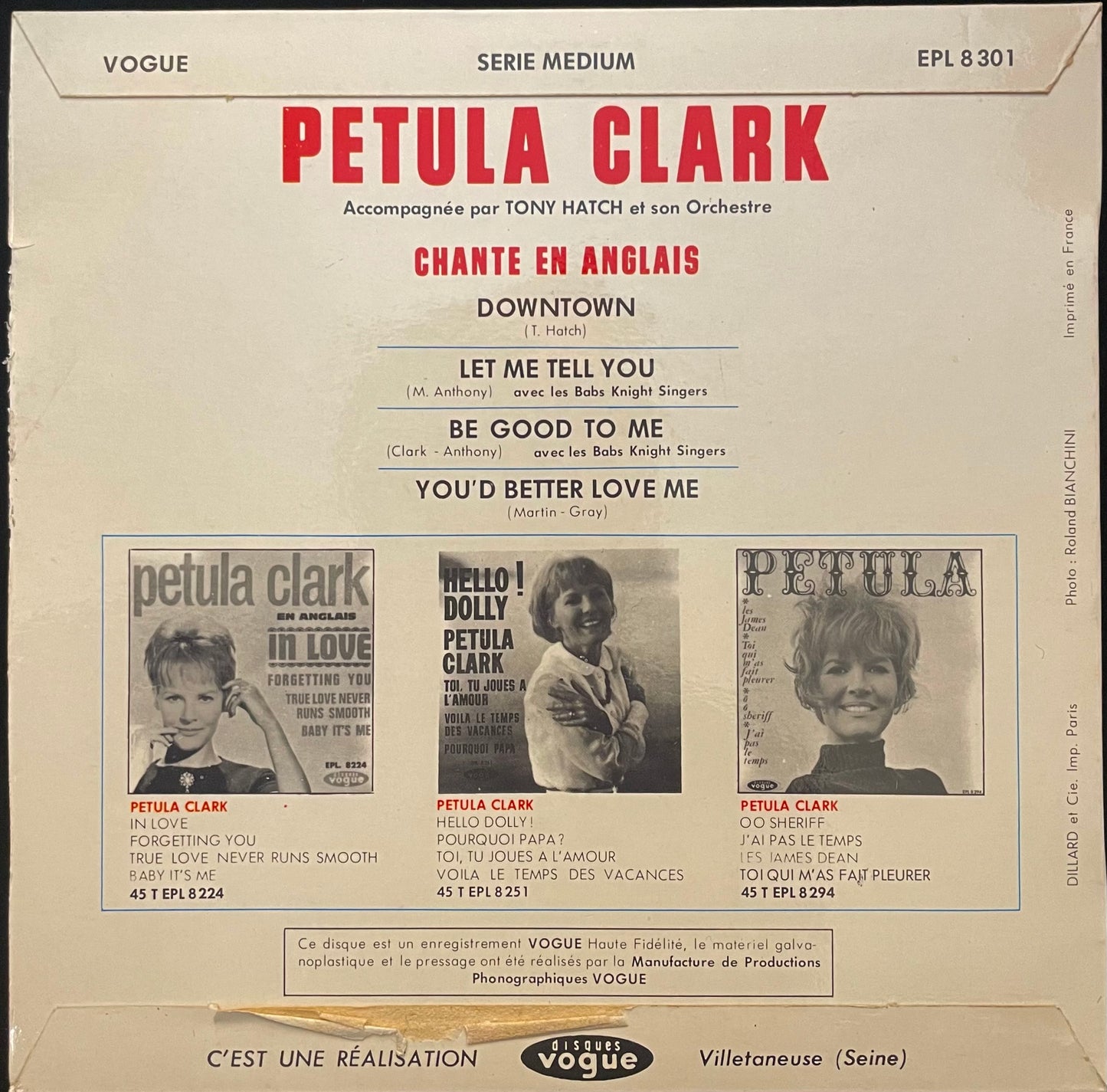 Petula Clark – Downtown - USED Vinyl 7" EP