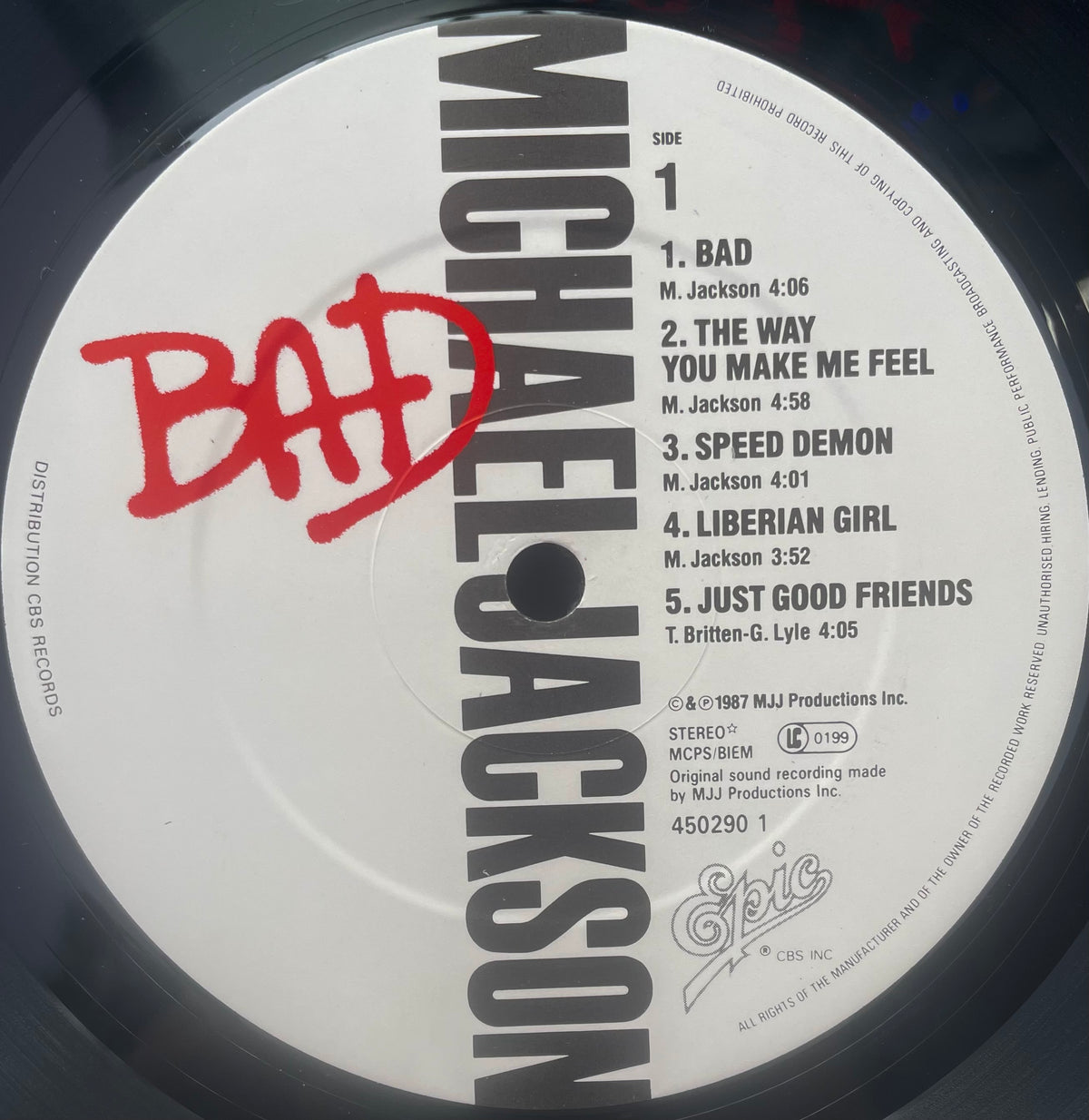 Michael Jackson – Bad - USED Vinyl LP