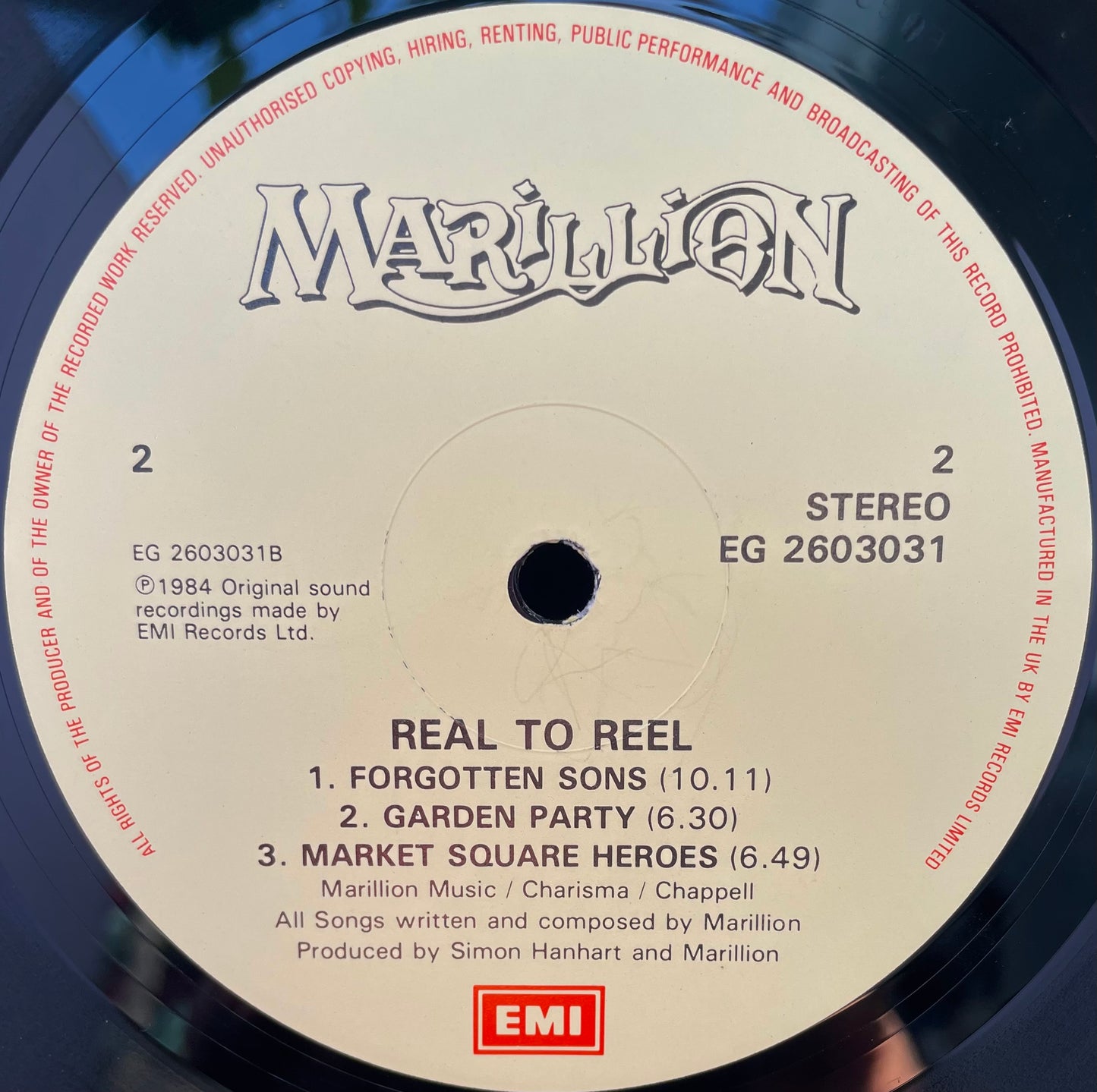 Marillion – Real To Reel - USED Vinyl LP