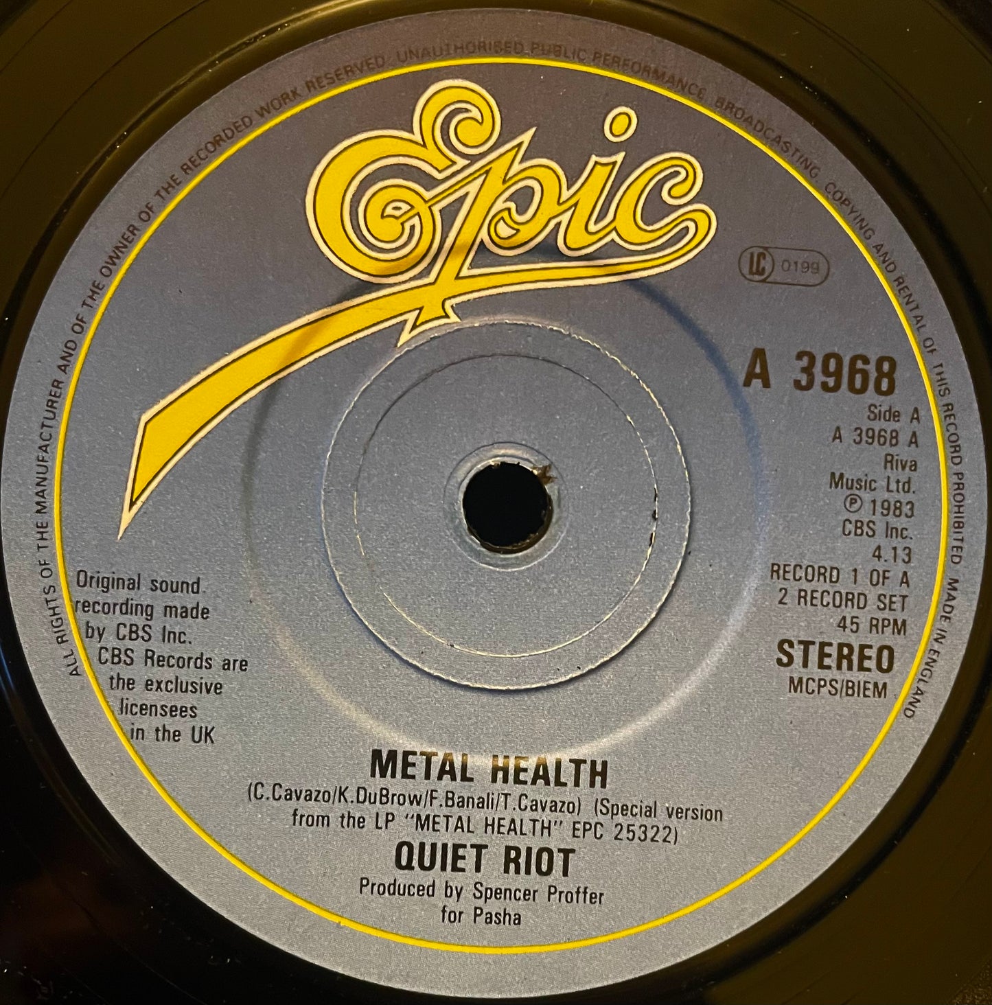 Quiet Riot – Metal Health - USED Vinyl 7" EP - Special 4-Track Tour Edition