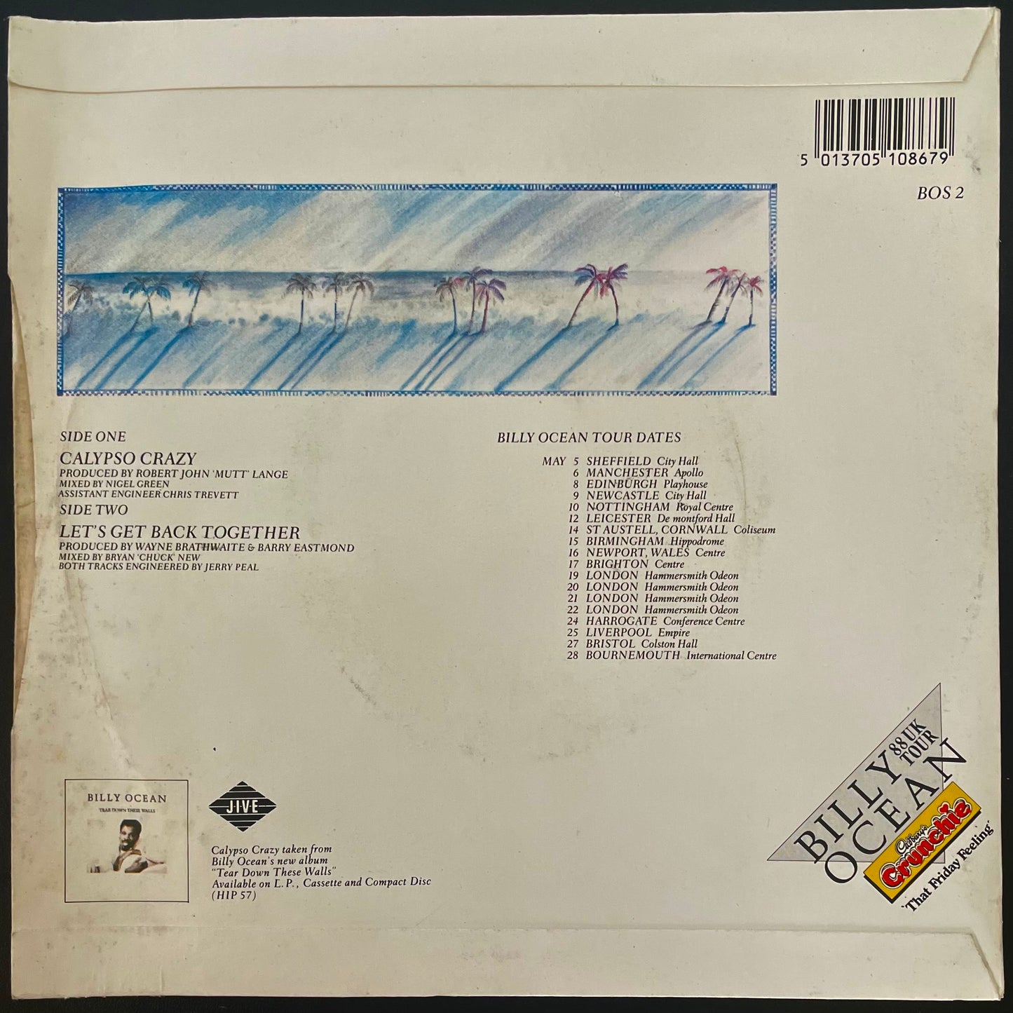 Billy Ocean – Calypso Crazy - USED Vinyl 7" Single