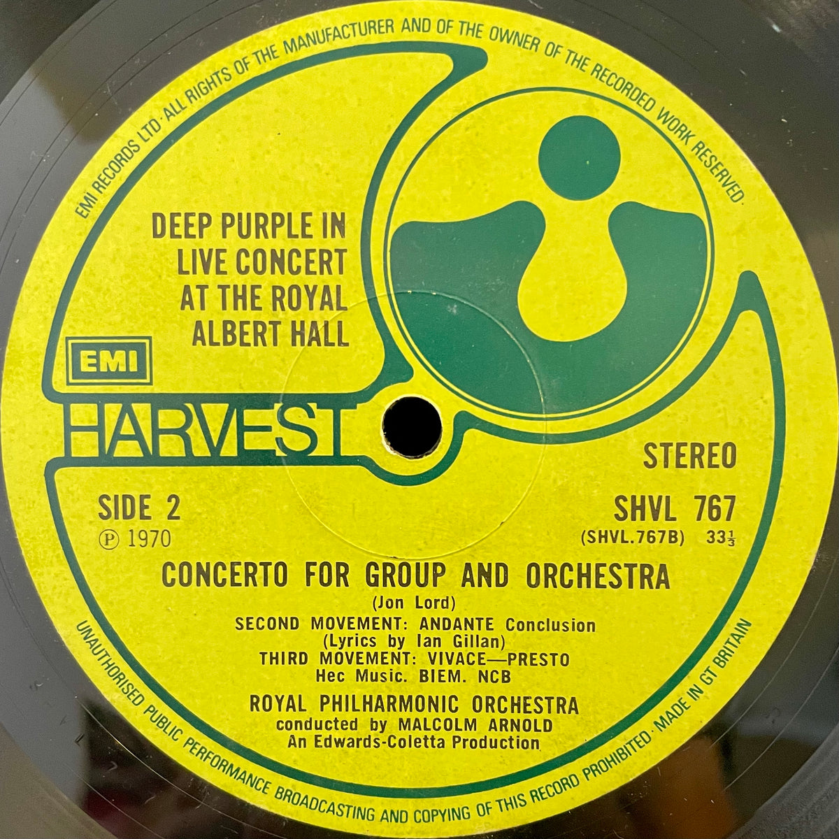 Deep Purple & The Royal Philharmonic Orchestra*, Malcolm Arnold – Concerto For Group And Orchestra - USED Vinyl LP