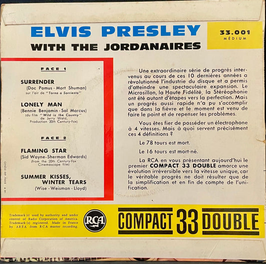 Elvis Presley With The Jordanaires – Surrender - USED Vinyl 7" EP