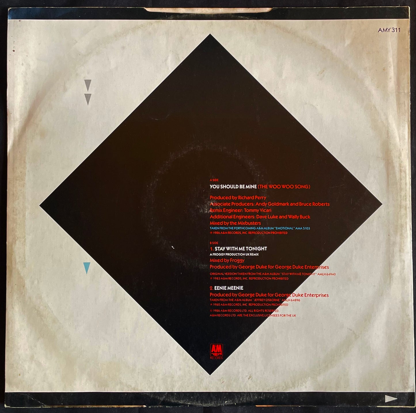 Jeffrey Osborne – You Should Be Mine - USED Vinyl 12" Single