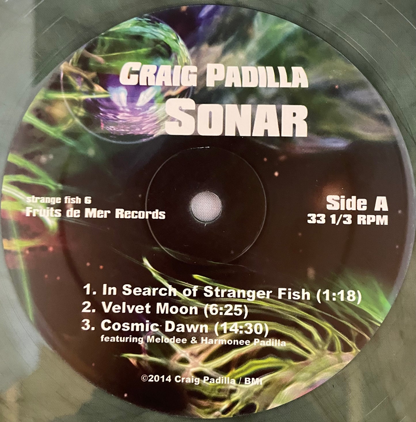 Craig Padilla – Sonar - USED Vinyl 2LP Light Green/Blue Translucent Marbled Limited Edition
