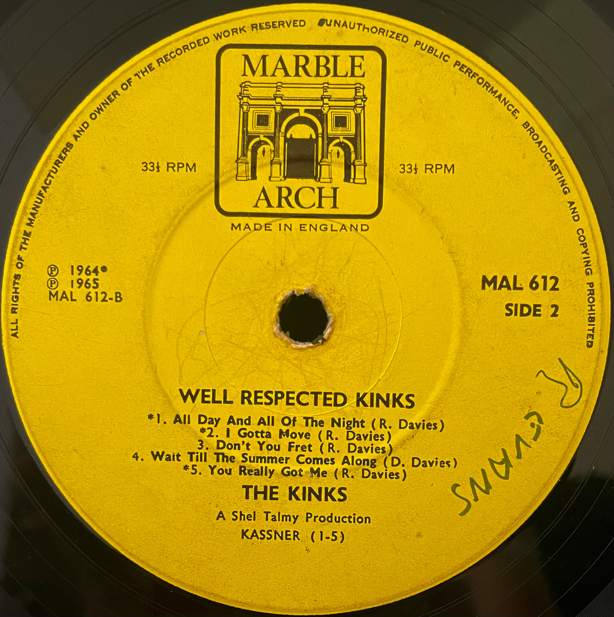 The Kinks – Well Respected Kinks - USED Vinyl 12" LP