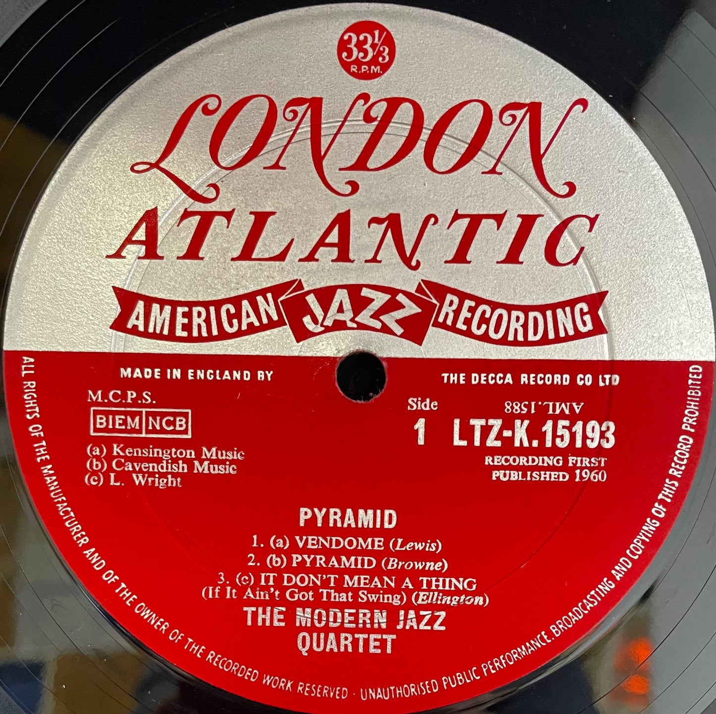 The Modern Jazz Quartet – Pyramid - USED Vinyl LP - MONO