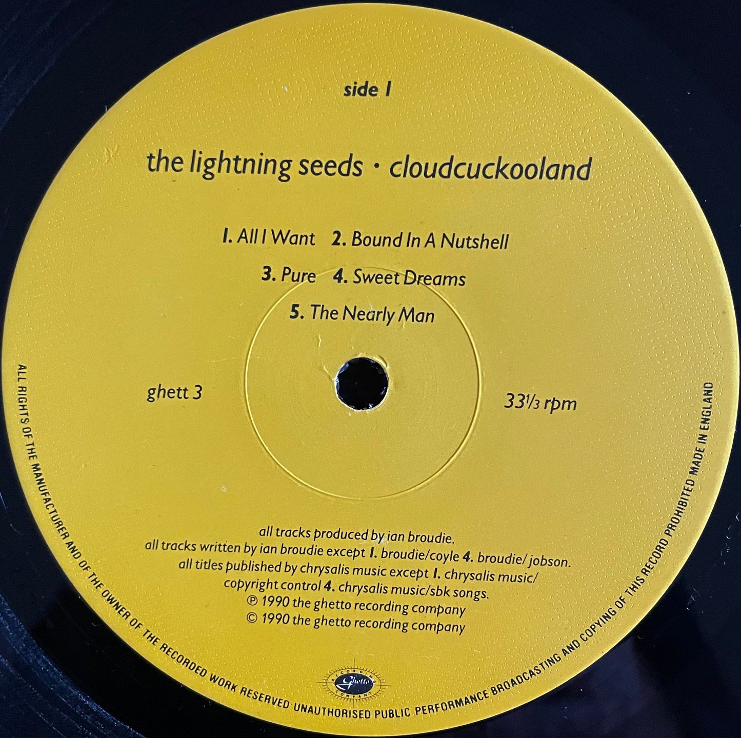 The Lightning Seeds – Cloudcuckooland - USED Vinyl LP