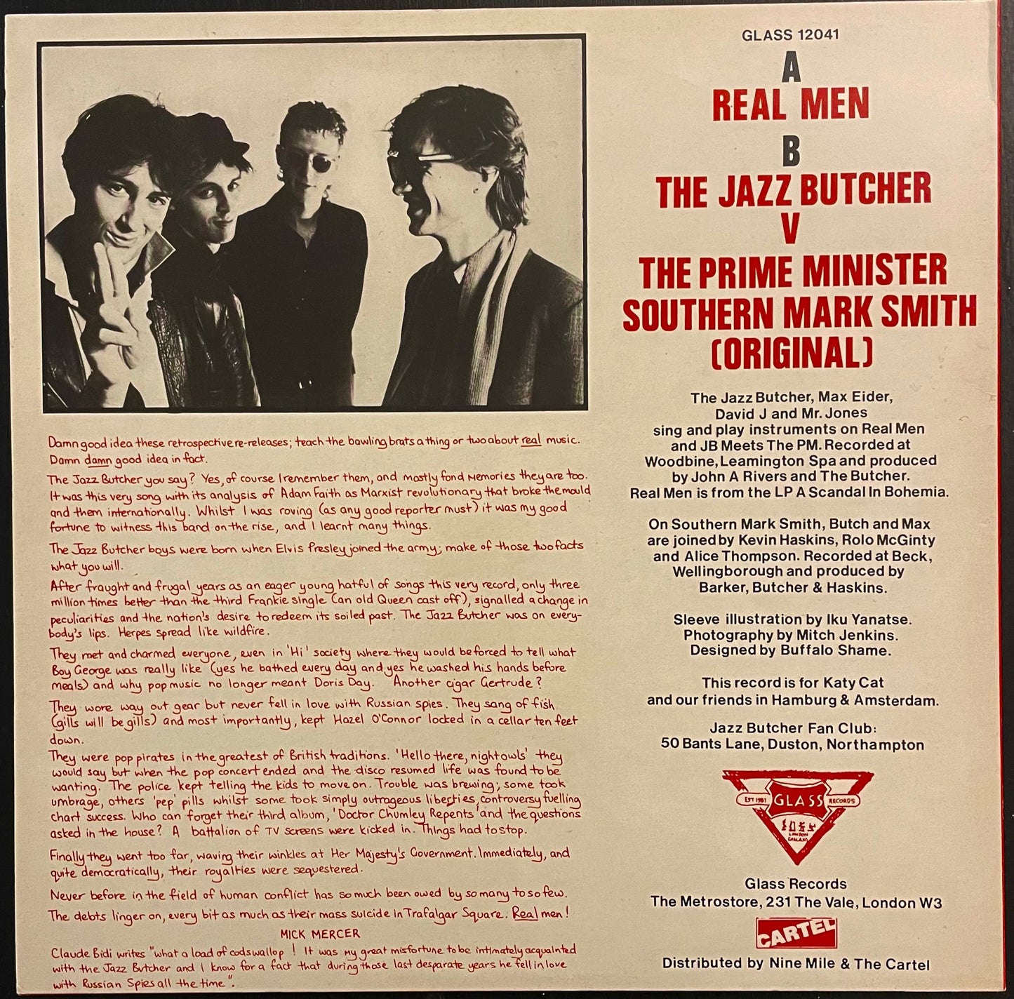 The Jazz Butcher – Real Men - USED Vinyl 12" Single
