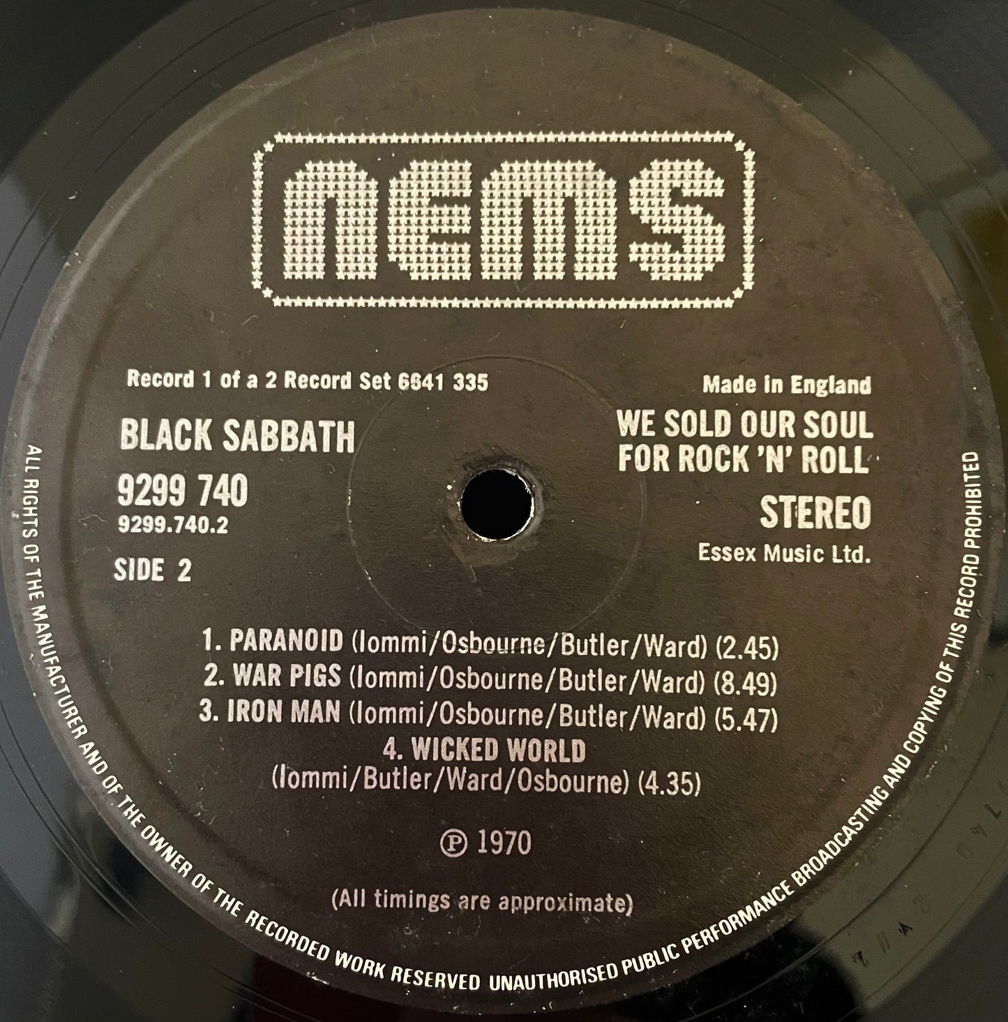Black Sabbath – We Sold Our Soul For Rock 'N' Roll - USED Vinyl 2LP