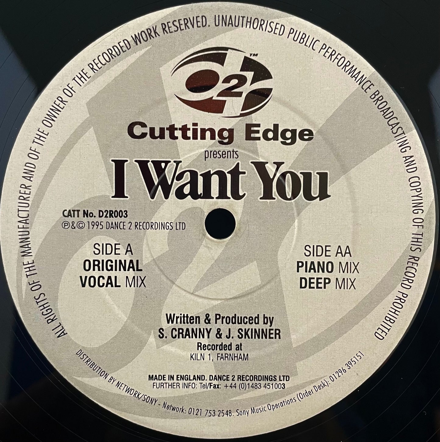 Cutting Edge – I Want You – USED Vinyl 12" Single