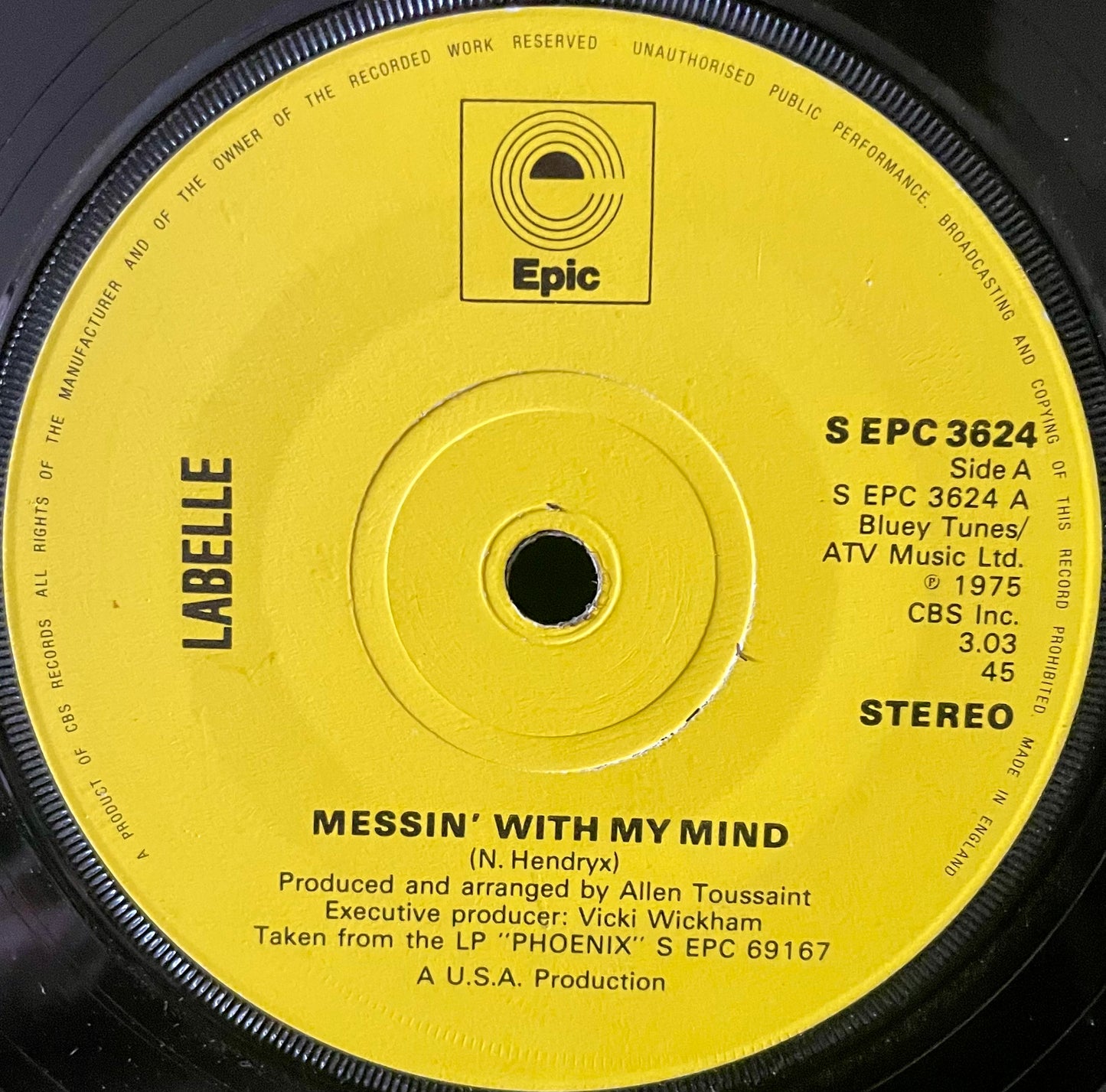 Labelle – Messin' With My Mind - USED Vinyl 7" Single