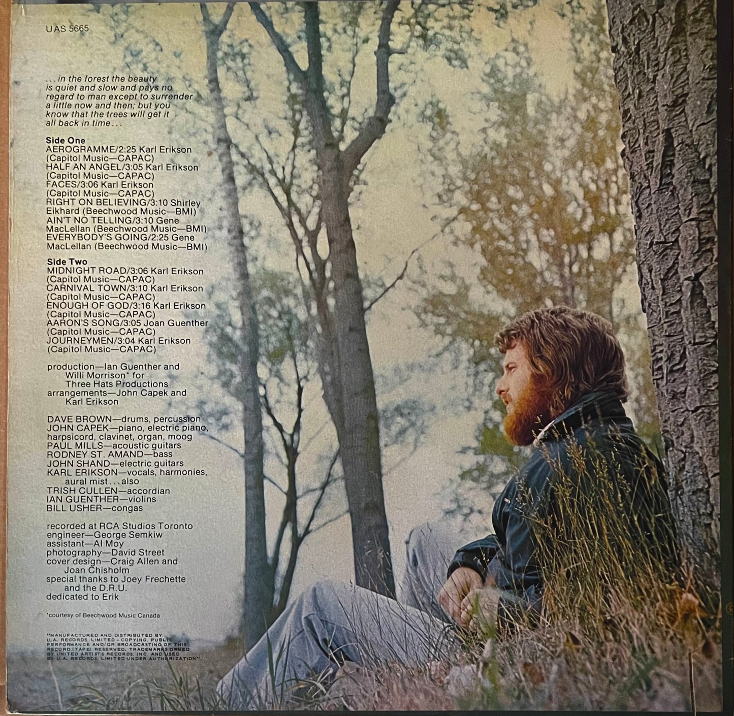 Karl Erikson – Aerogramme - USED Vinyl LP