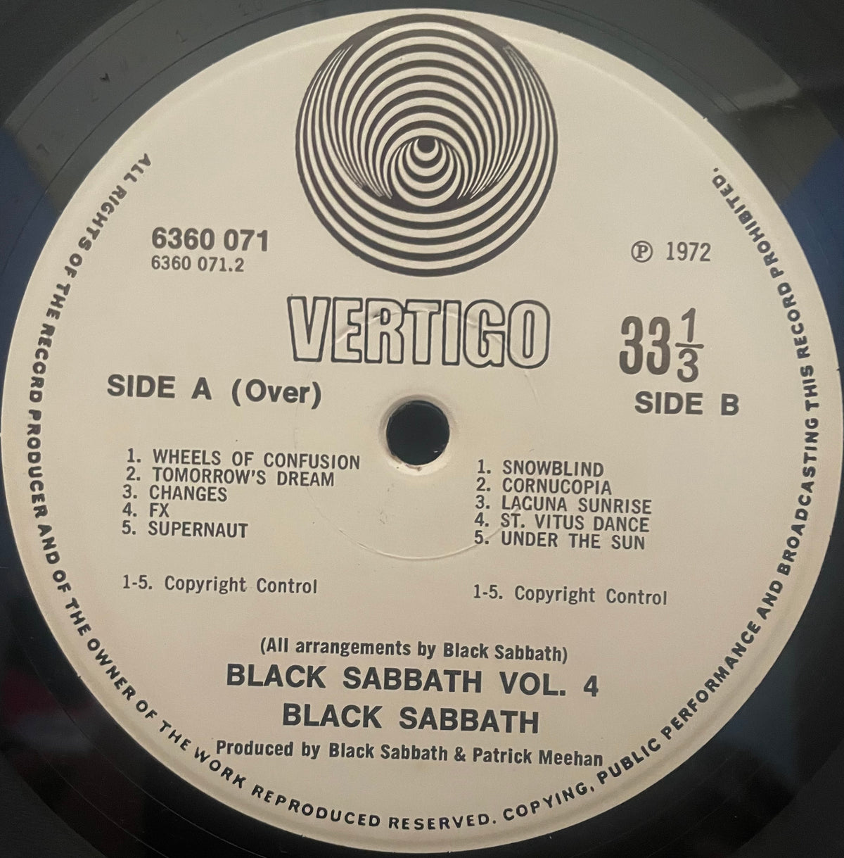 Black Sabbath – Black Sabbath Vol 4 - USED Vinyl LP