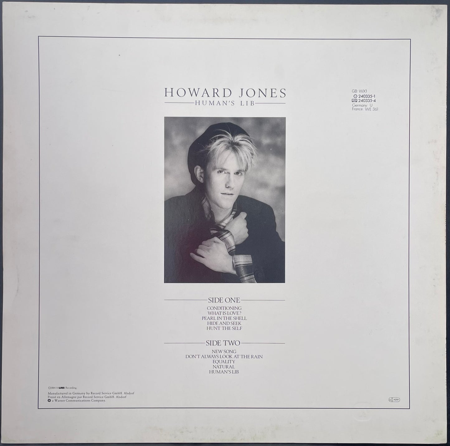 Howard Jones – Human's Lib - USED Vinyl LP