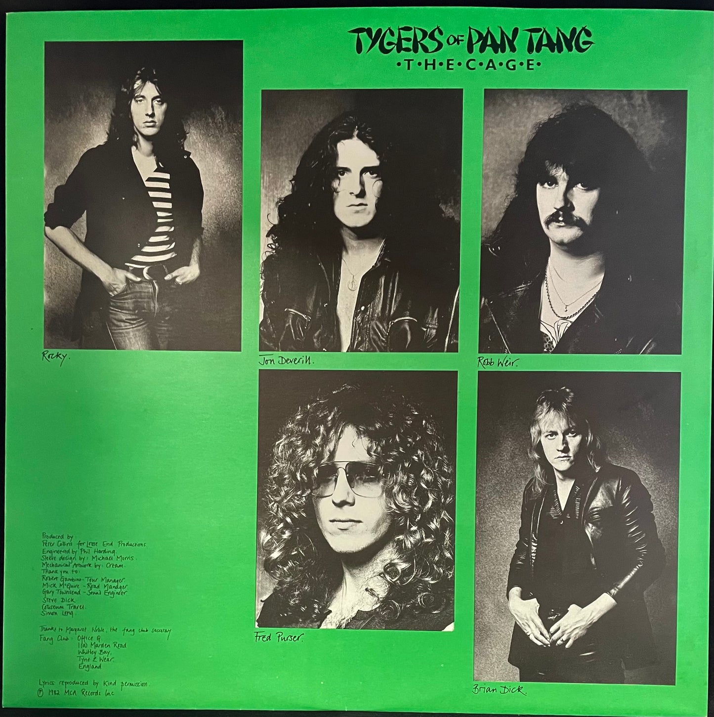 Tygers Of Pan Tang – The Cage - USED Vinyl LP