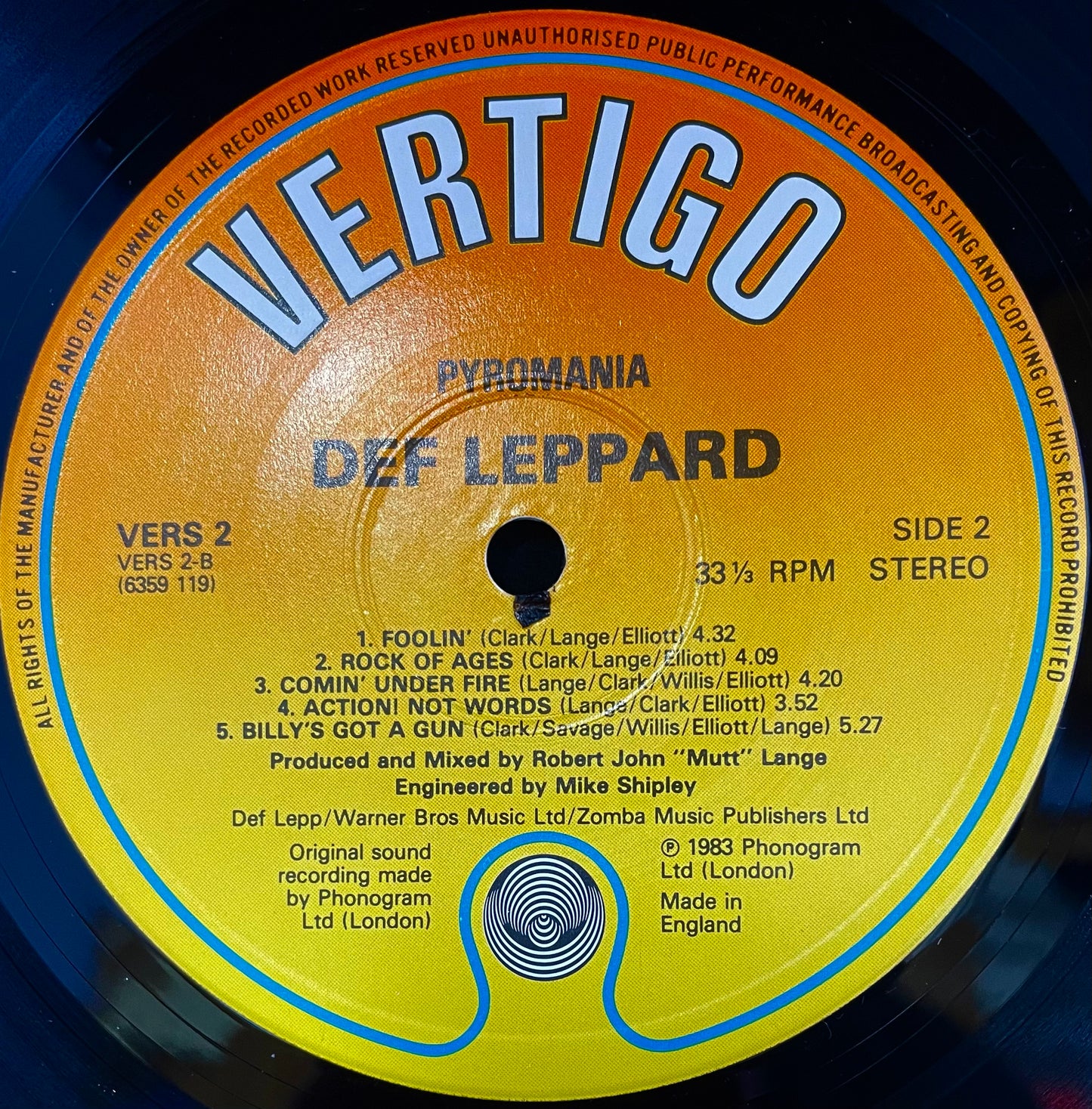 Def Leppard – Pyromania - USED Vinyl LP