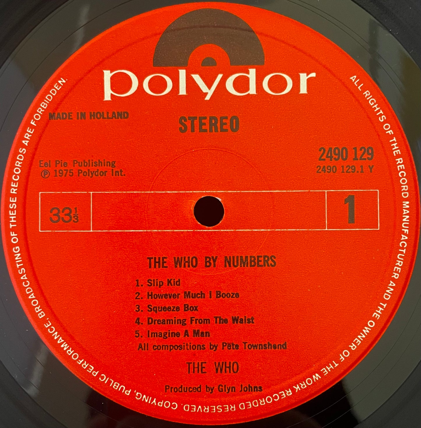 The Who – The Who By Numbers - USED Vinyl LP - Ltd Edition