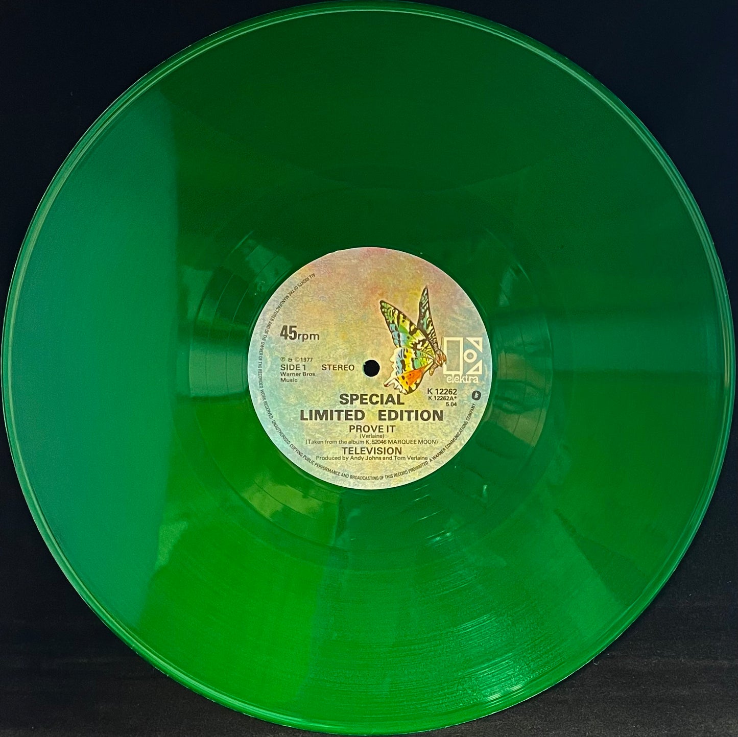 Television – Prove It - USED Vinyl 12" Single Green