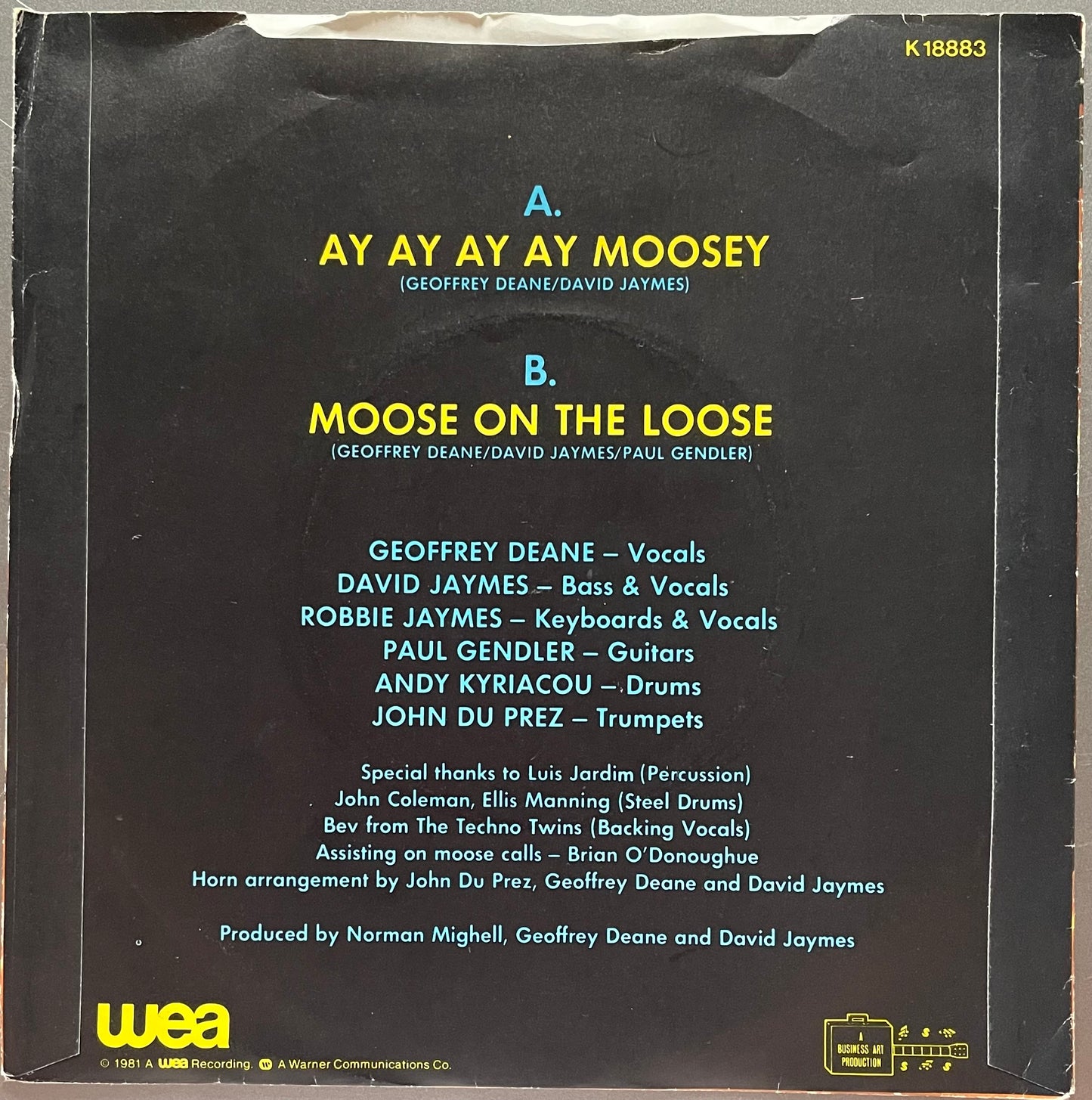 Modern Romance – Ay Ay Ay Ay Moosey - USED Vinyl 7" Single