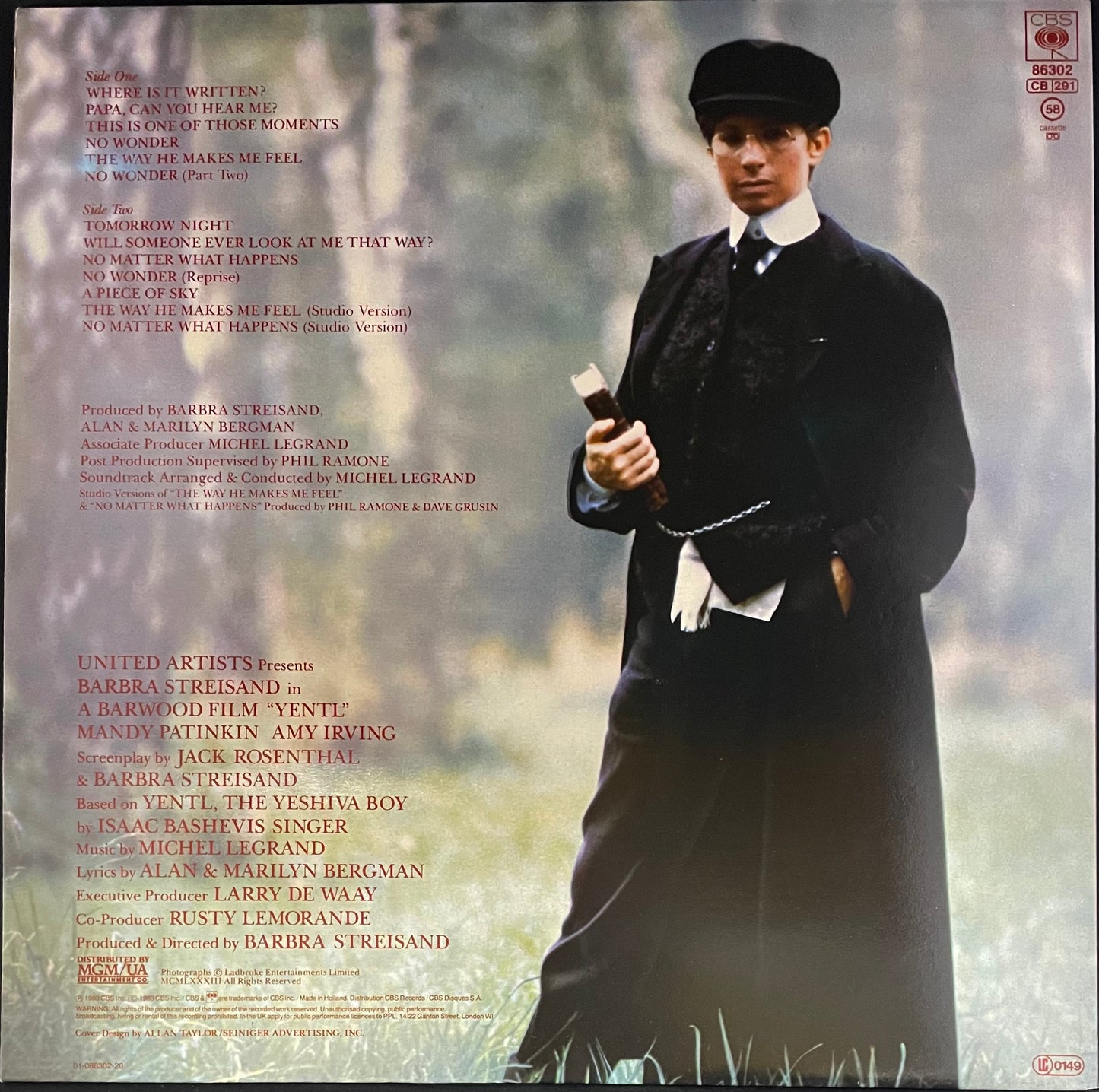 Barbra Streisand – Yentl - Original Motion Picture Soundtrack - USED Vinyl LP