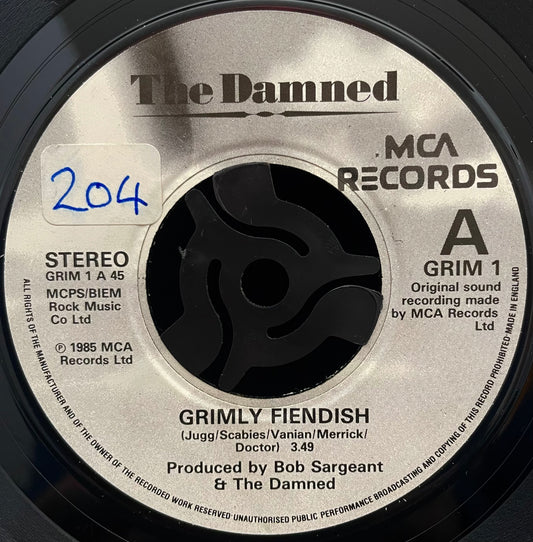 The Damned – Grimly Fiendish – USED Vinyl 7" Single