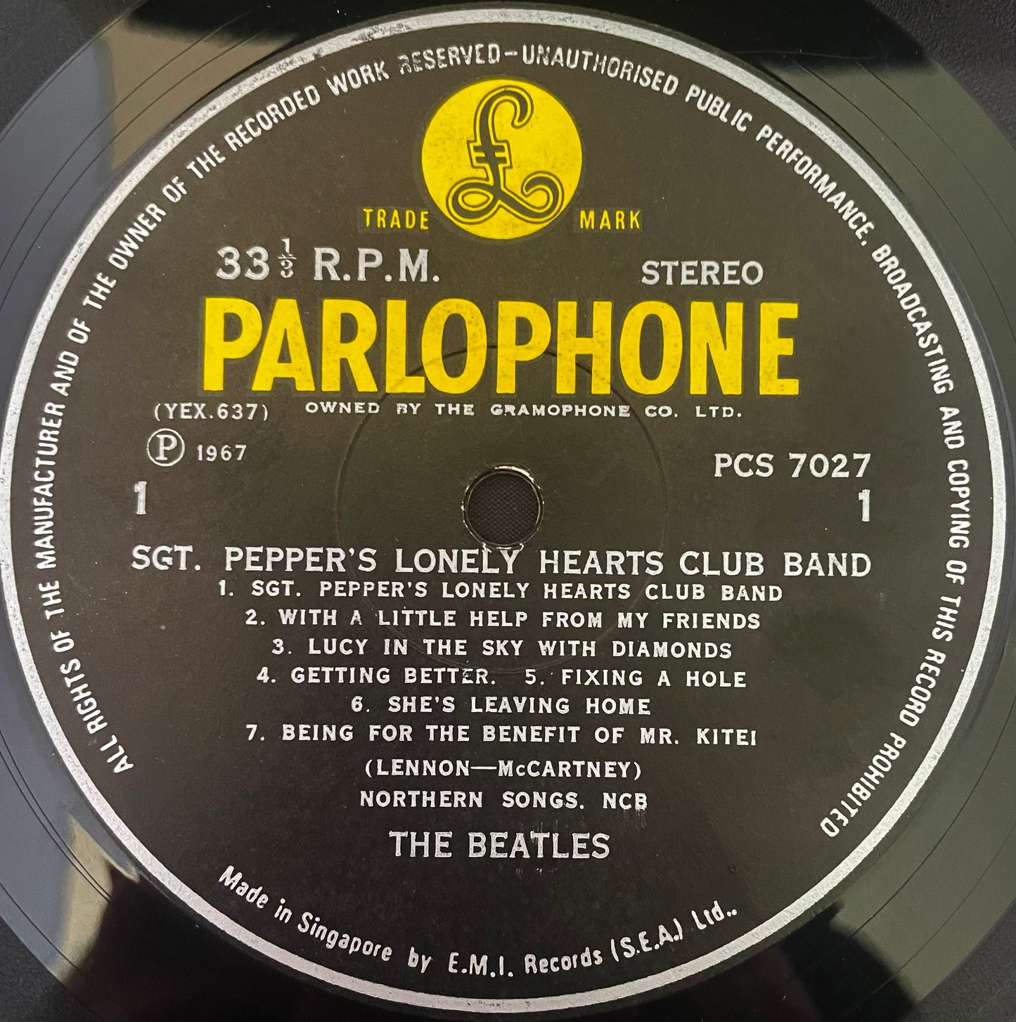 The Beatles – Sgt. Pepper's Lonely Hearts Club Band - Singapore Press - Stereo - USED Vinyl LP