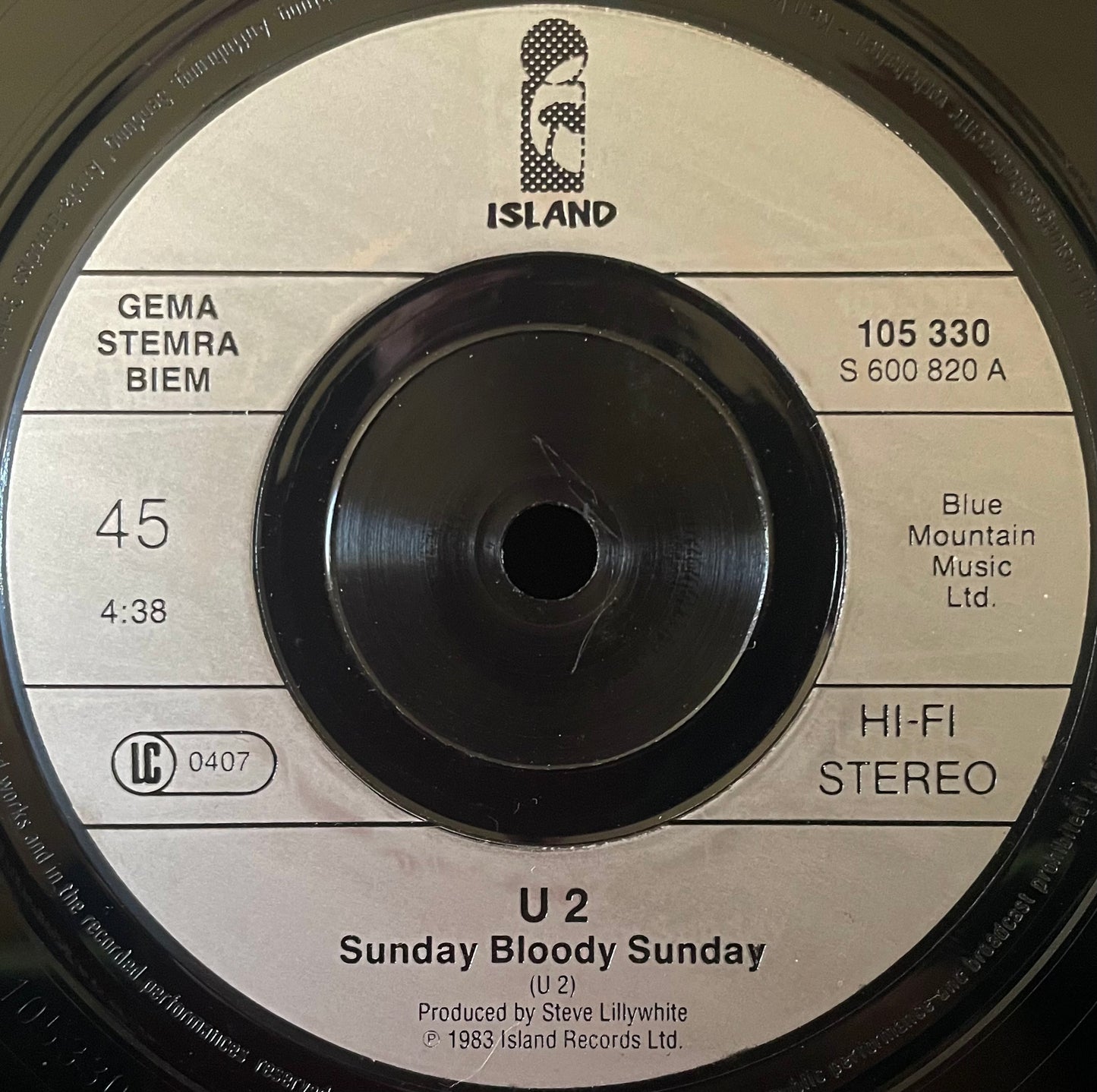 U2– Sunday Bloody Sunday - USED Vinyl 7" Single