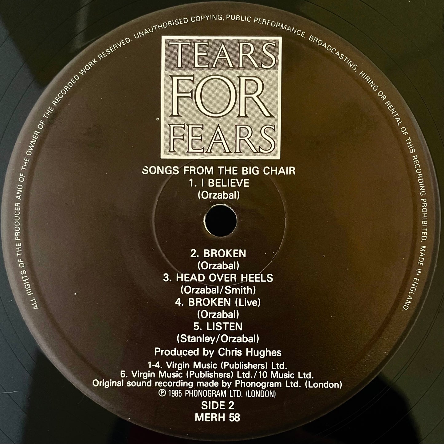 Tears For Fears – Songs From The Big Chair - USED Vinyl LP