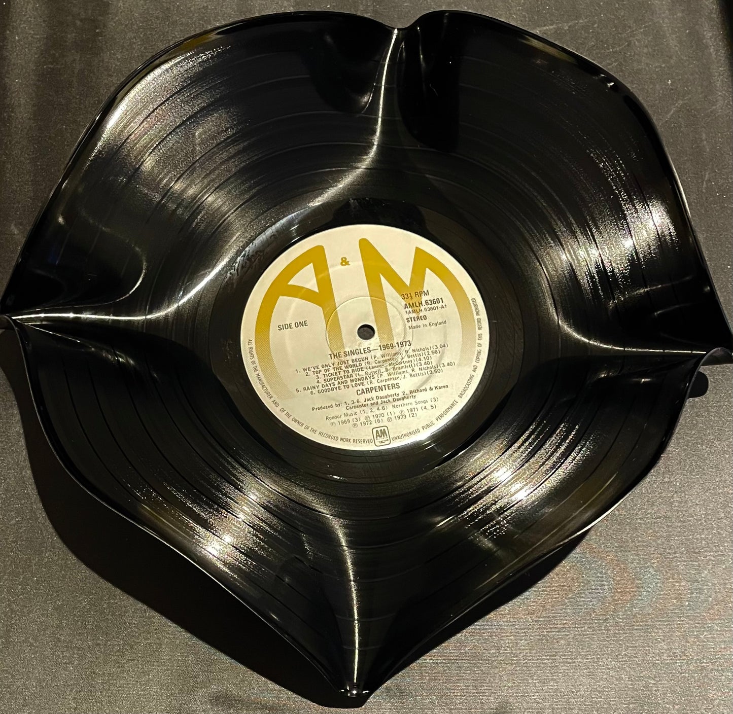 The 'AM’ 12" Vinyl Record Bowl