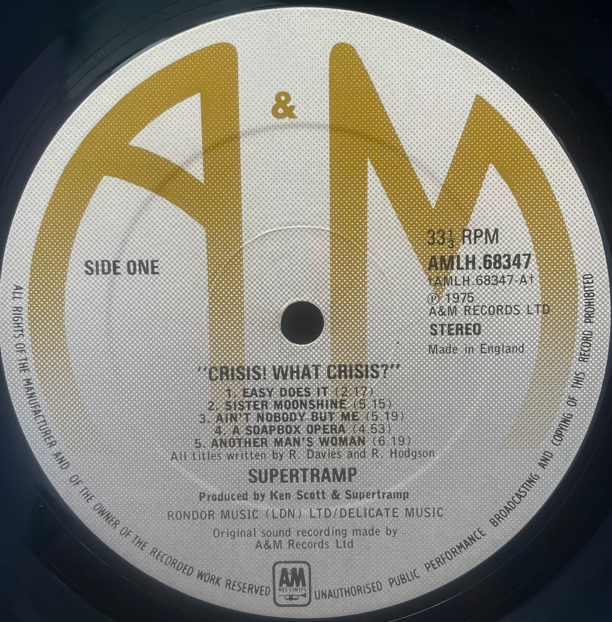 Supertramp – Crisis? What Crisis? - USED Vinyl LP