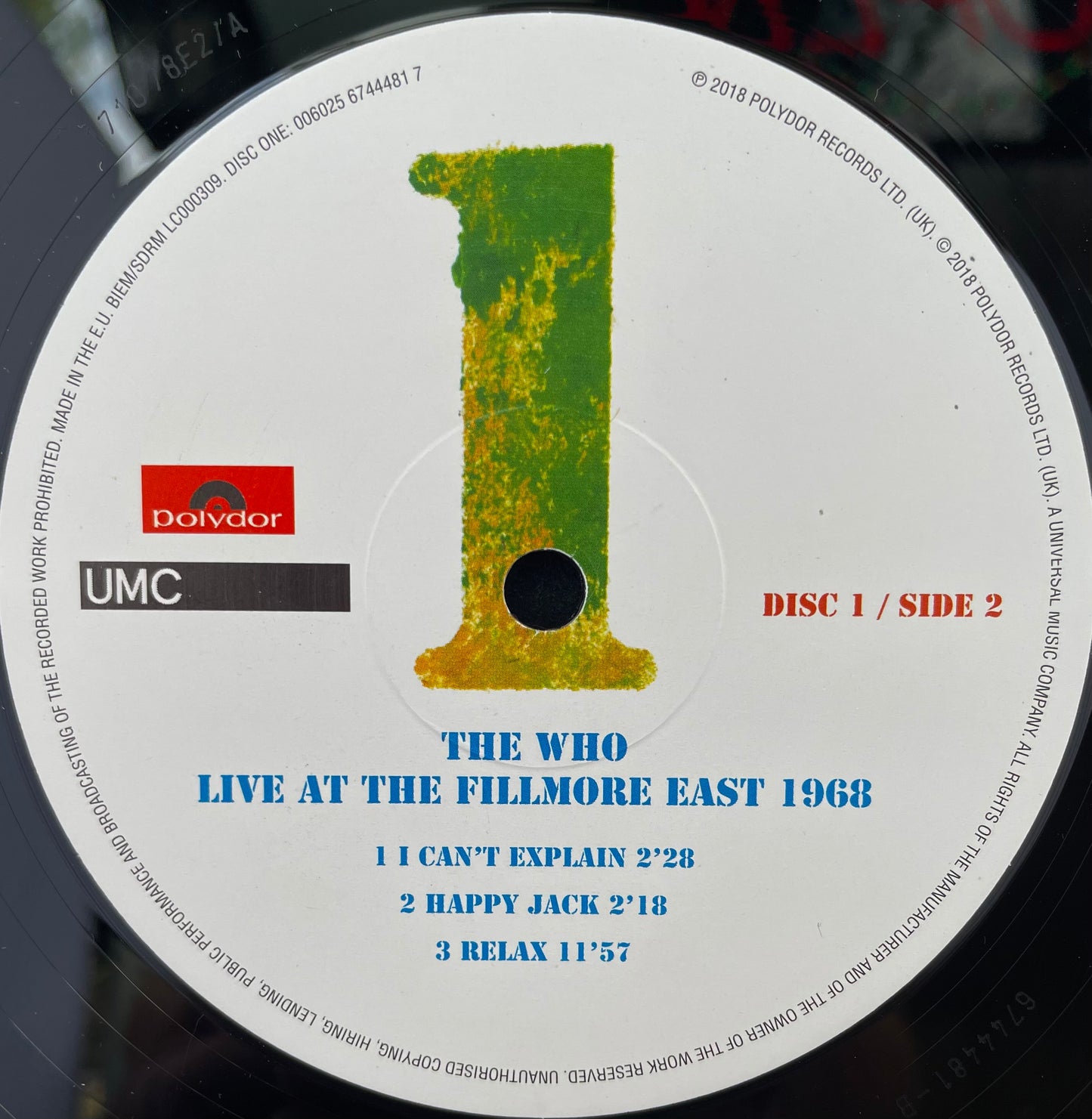 The Who – Live At The Fillmore East 1968 - USED Vinyl 3LP