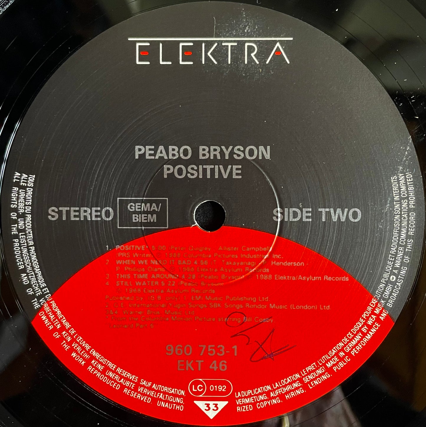 Peabo Bryson – Positive - USED Vinyl LP