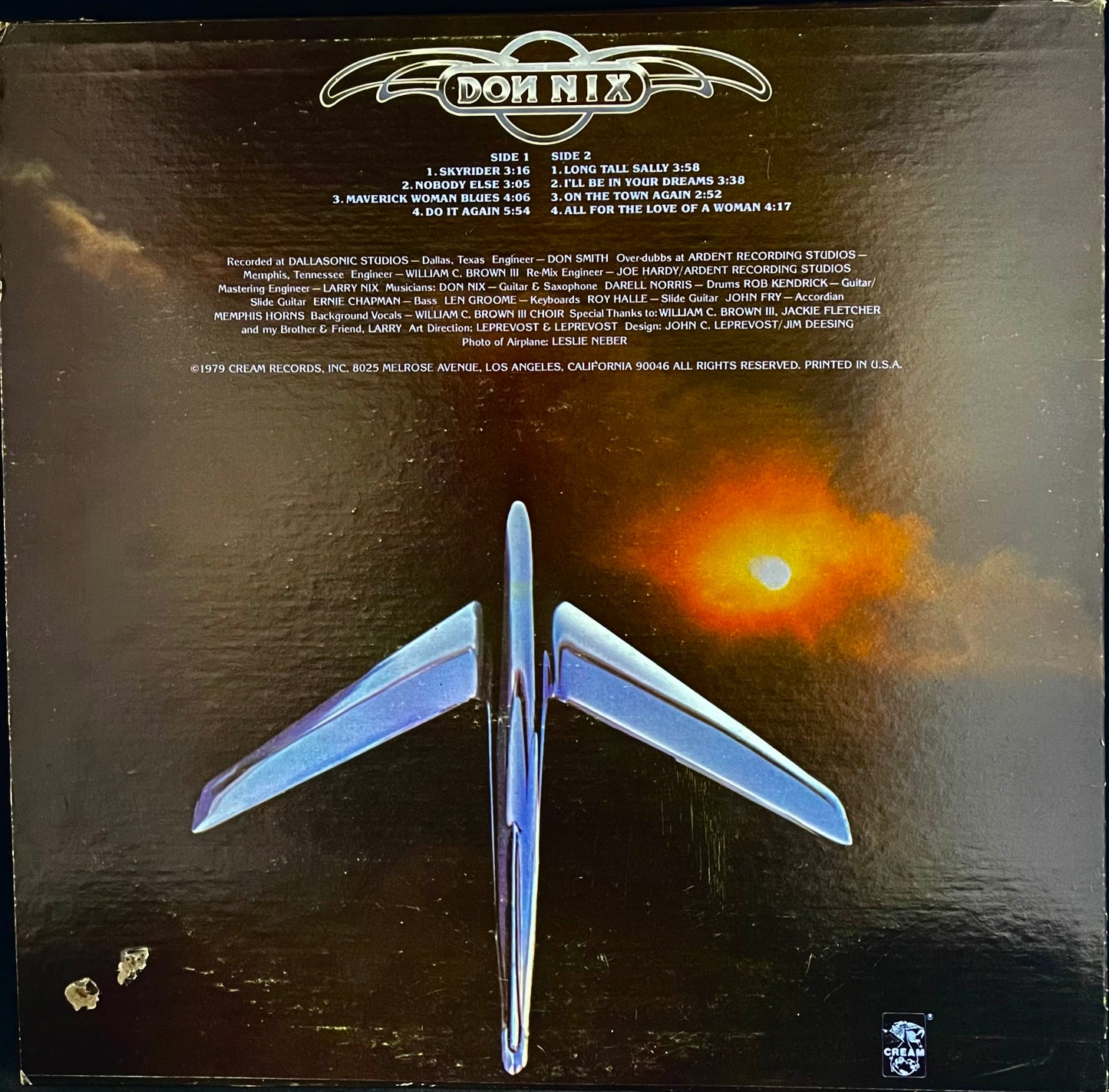 Don Nix – Skyrider - USED Vinyl LP