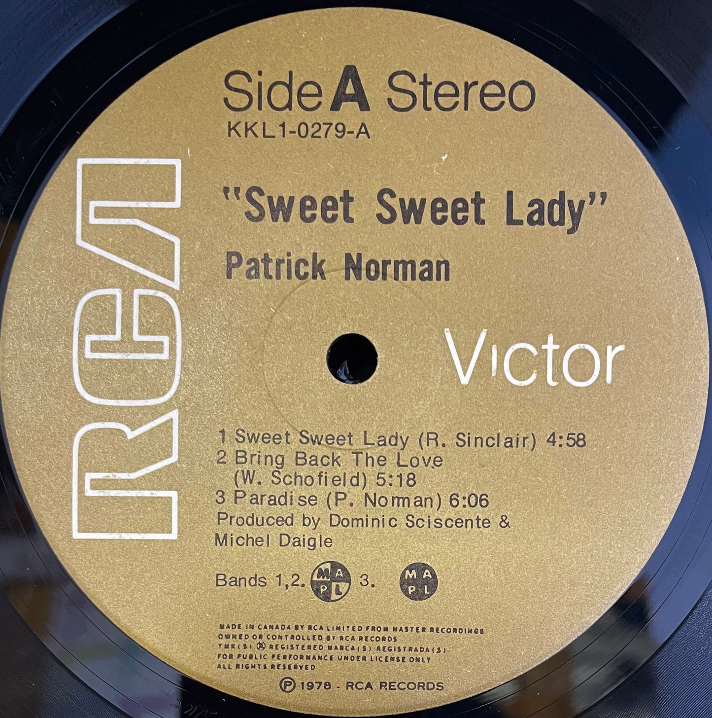 Patrick Norman – Sweet Sweet Lady - USED Vinyl LP