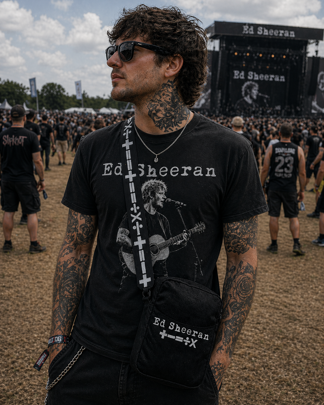 Rocksax Ed Sheeran Crossbody Bag - Symbols Pattern