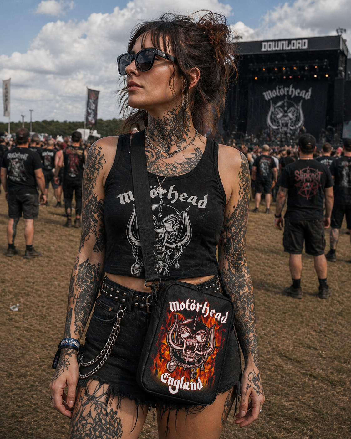 Rocksax Motorhead Crossbody Bag - England Fire