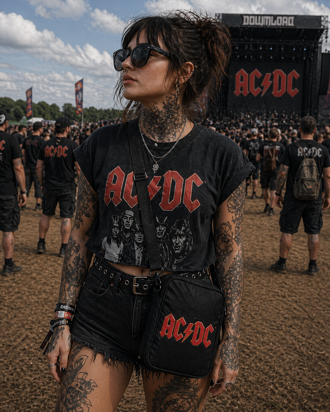 Rocksax AC/DC Crossbody Bag - Logo