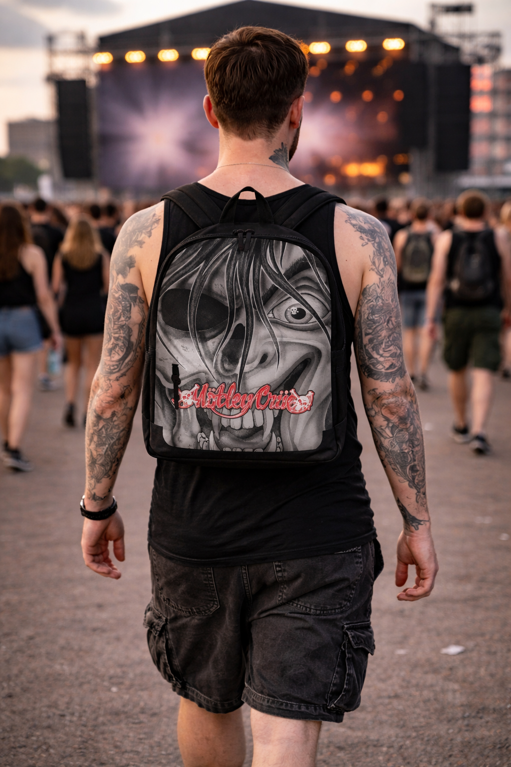 Rocksax Mötley Crüe Backpack - Dr Fg Face