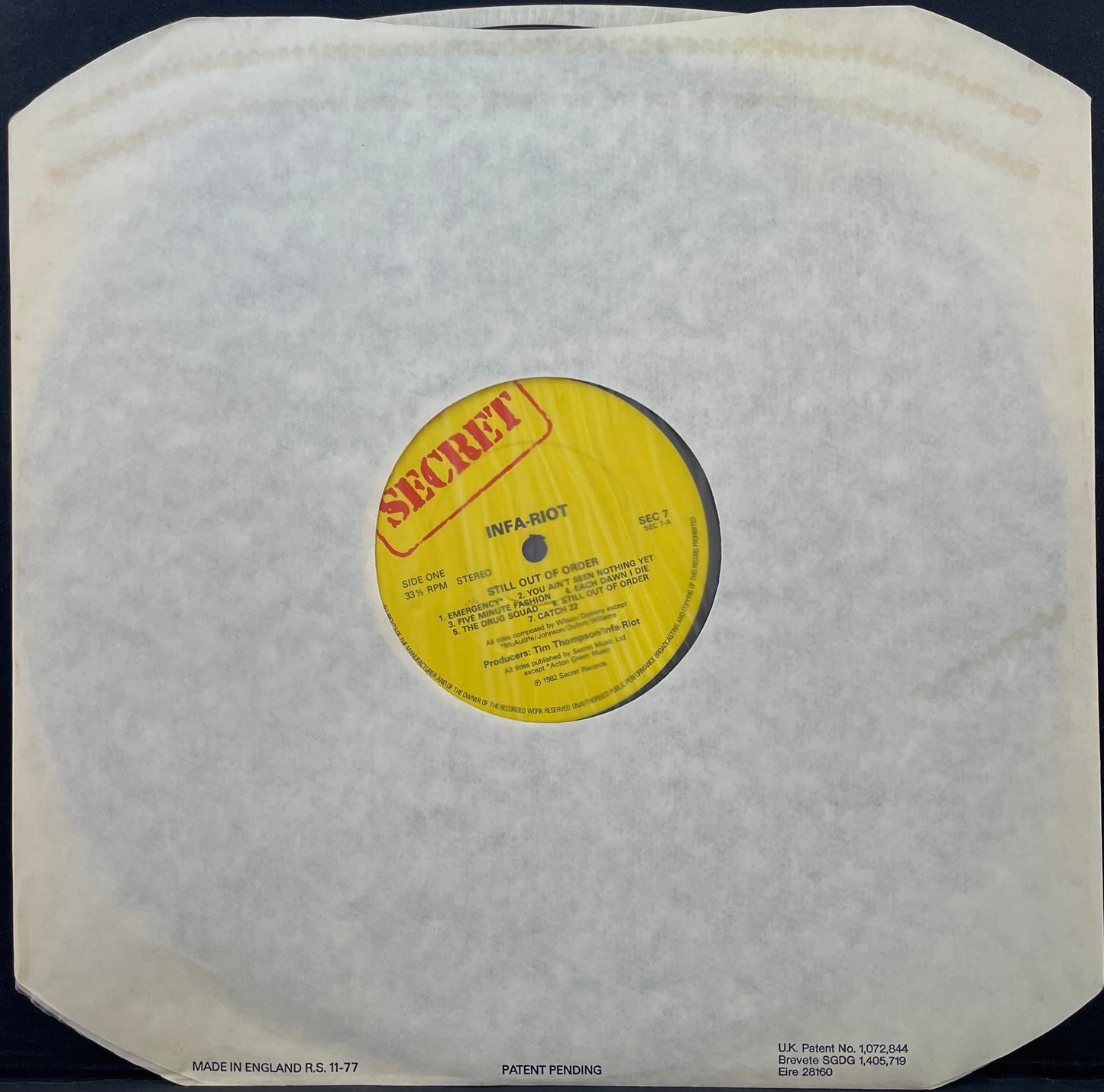 Infa-Riot – Still Out Of Order - USED Vinyl LP