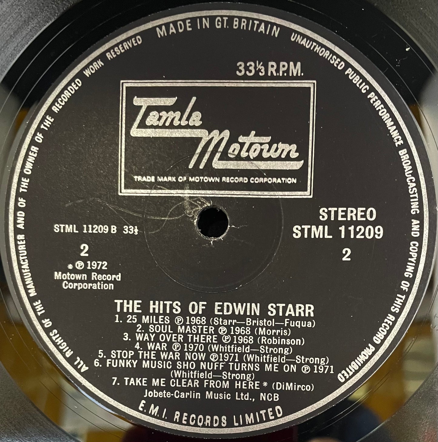 Edwin Starr – The Hits Of Edwin Starr - USED Vinyl LP
