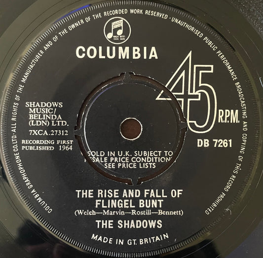 The Shadows – The Rise And Fall Of Flingel Bunt - USED Vinyl 7" Single