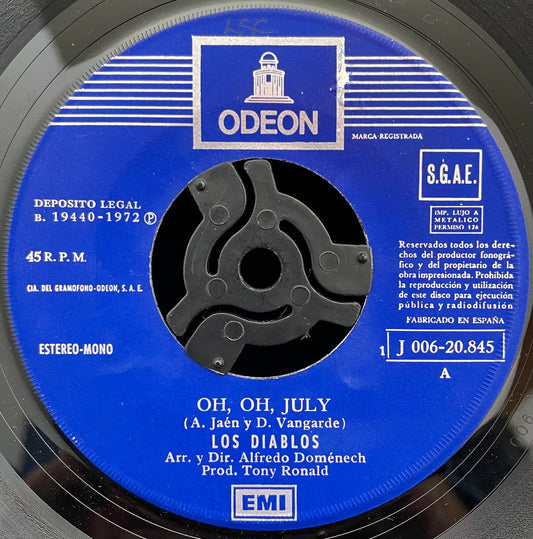 Los Diablos – Oh, Oh, July – USED Vinyl 7" Single