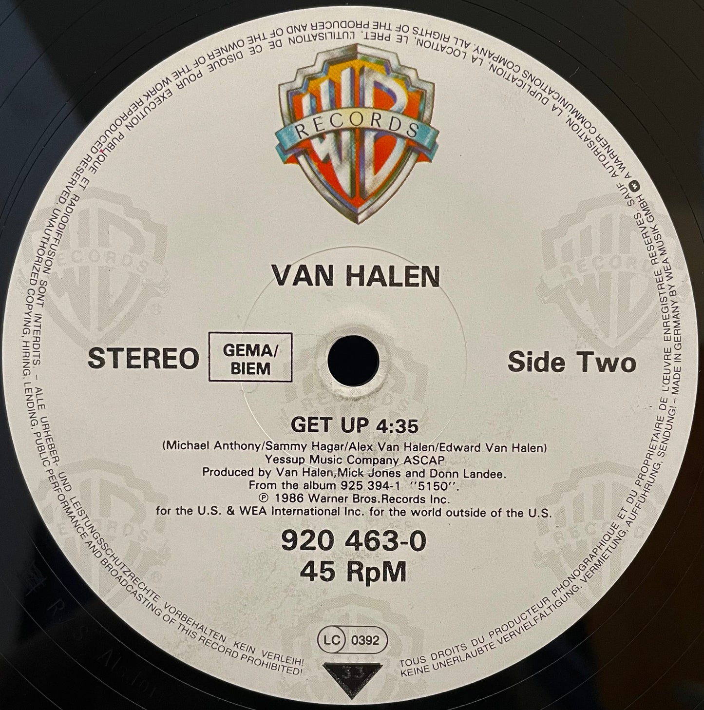 Van Halen – Why Can’t This Be Love (EXTENDED Mix) / Get Up – gebrauchte 12"-Vinyl-Single